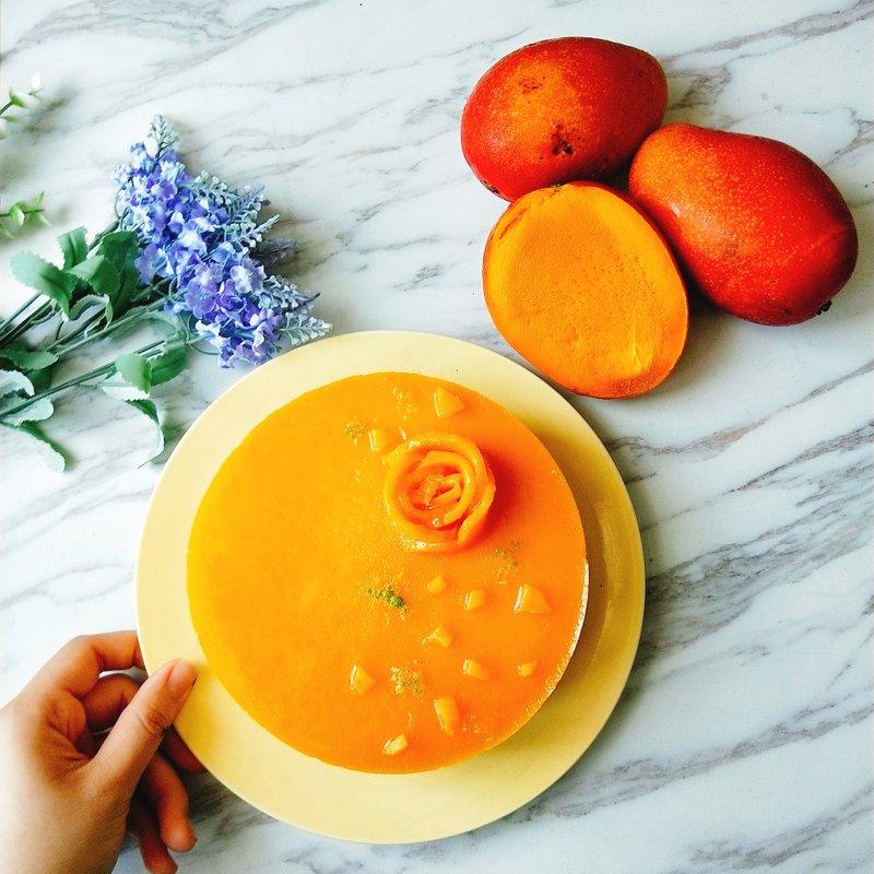 【夏日限定】父亲节蛋糕-芒果好芒-枋山芒果生奶酪蛋糕(慕斯蛋糕) - 蛋糕/甜点 - 新鲜食材 橘色