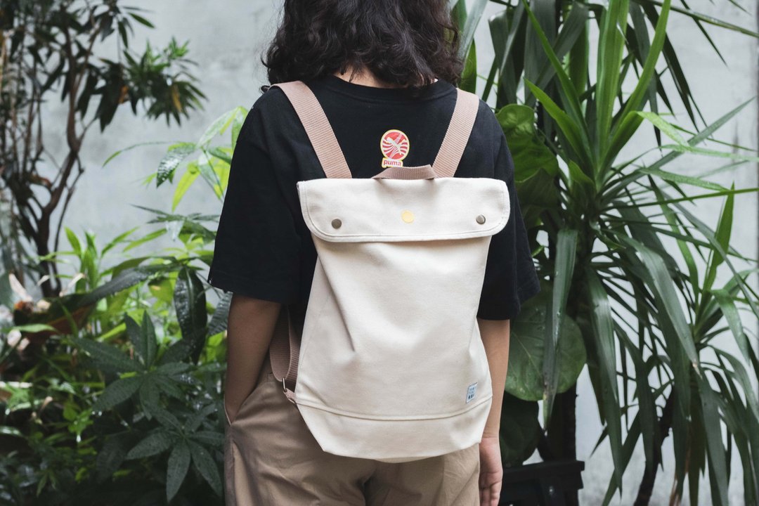小日子 × 广富号-帆布暖阳后背包 - 后背包/双肩包 - 其他人造纤维 