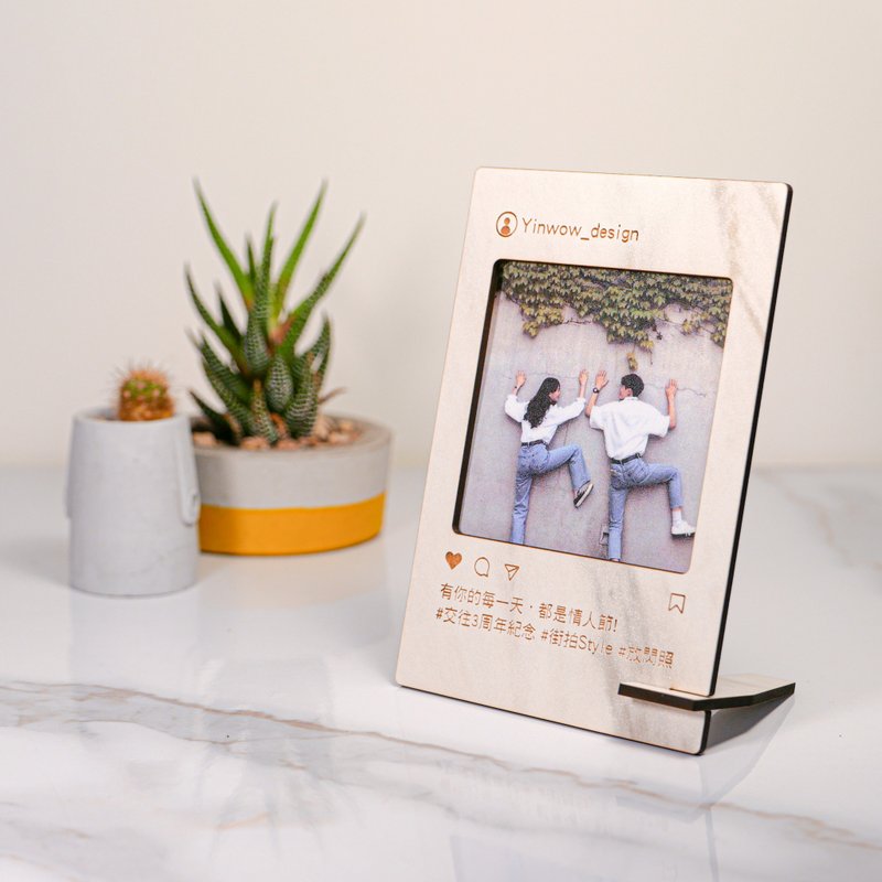 【定制化礼物】Instagram、IG风格。相框 - 画框/相框 - 木头 