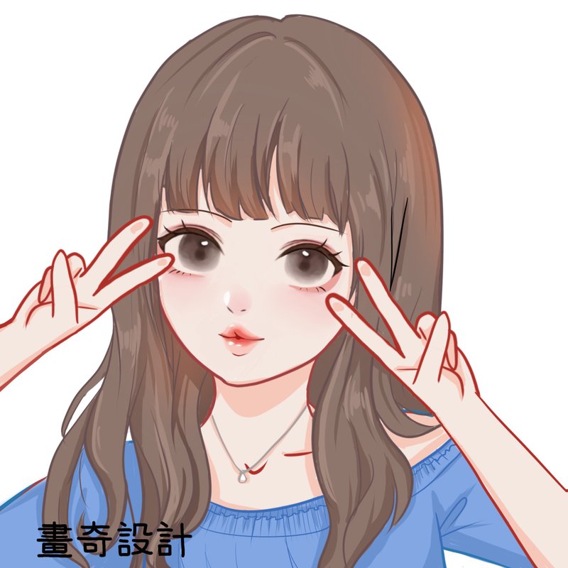 似颜绘 定制化 人像画 全家福 情侣 Q版人像 手绘 生日礼物 插画 - 订制画像 - 其他材质 