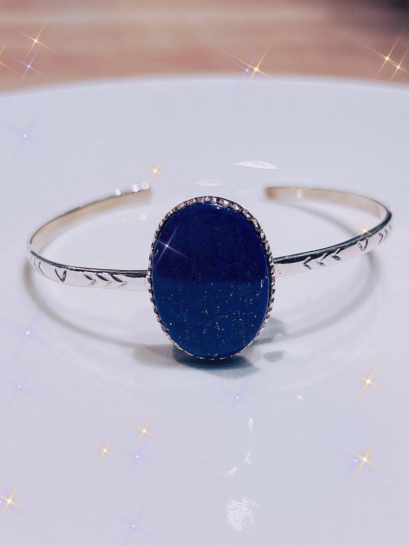 火焰青金石手环 - 手链/手环 - 纯银 蓝色