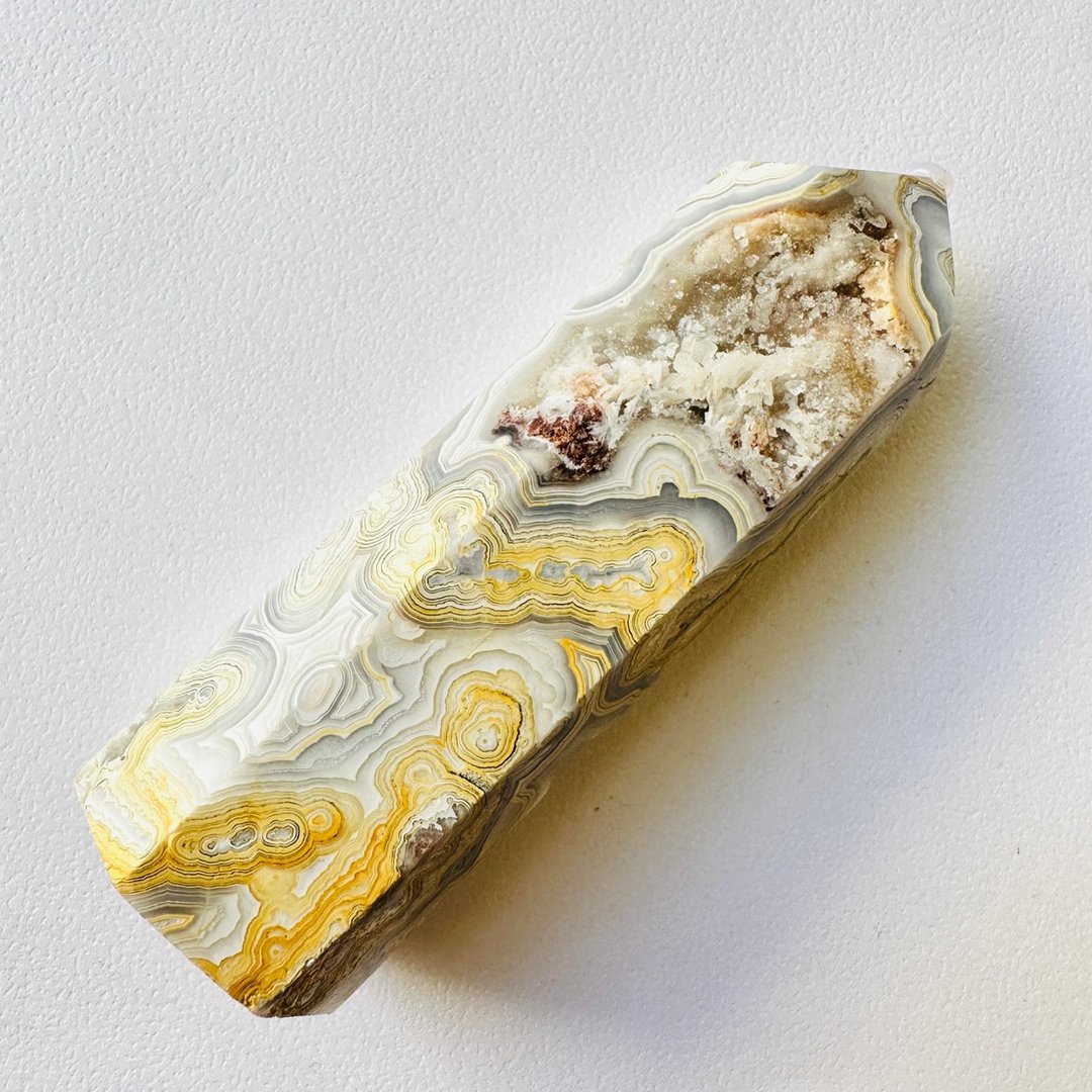 墨西哥玛瑙柱 5 能量石 原石矿标 稳定情绪 灵性觉醒 佛教七宝 - 摆饰 - 其他材质 多色