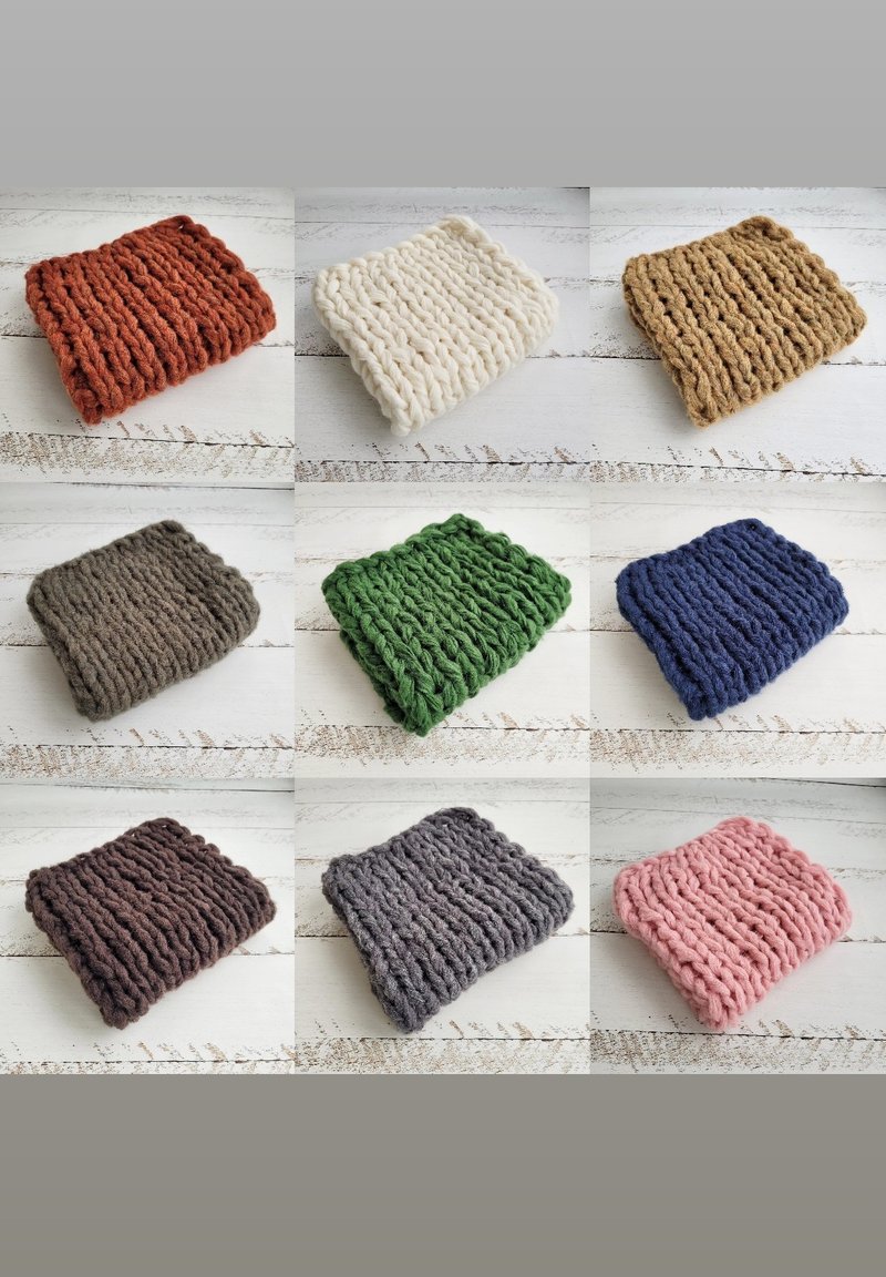 Newborn Knitted Blanket, Newborn photo prop layers - 婴儿饰品 - 羊毛 多色