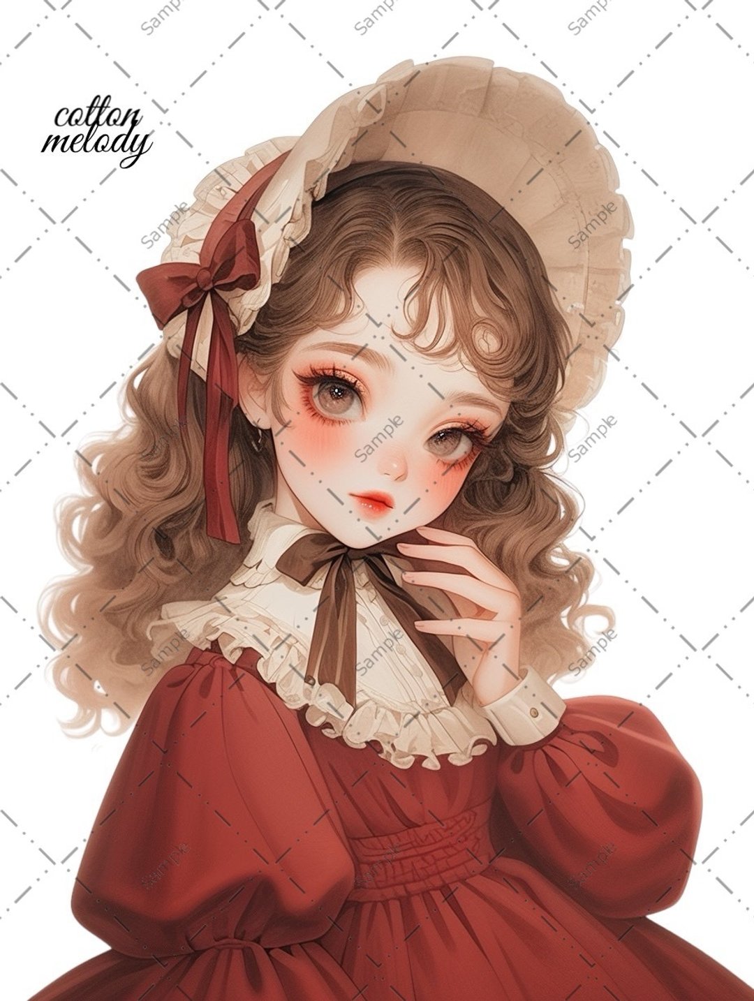 original sticker no.1062 人物贴纸 原创贴纸 人物贴纸 女孩贴纸 原创人物贴纸 - 贴纸 - 纸 