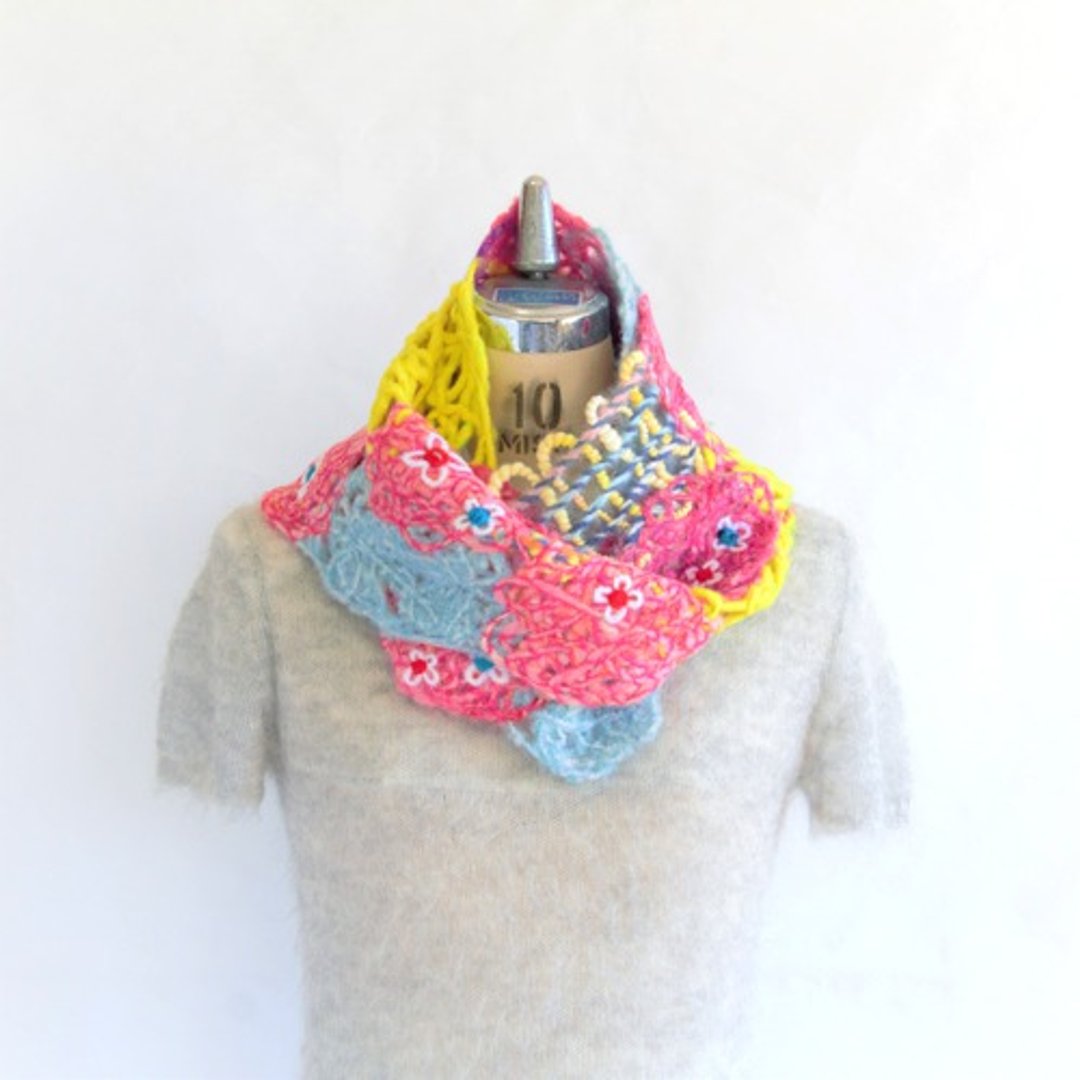 My little treasure scarf - 丝巾 - 羊毛 粉红色