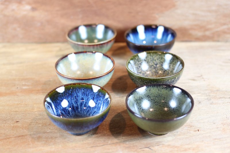 【沐春生活】彩虹六色 天目圆满茶杯组 莺歌名家叶敏祥作品 - 茶具/茶杯 - 陶 