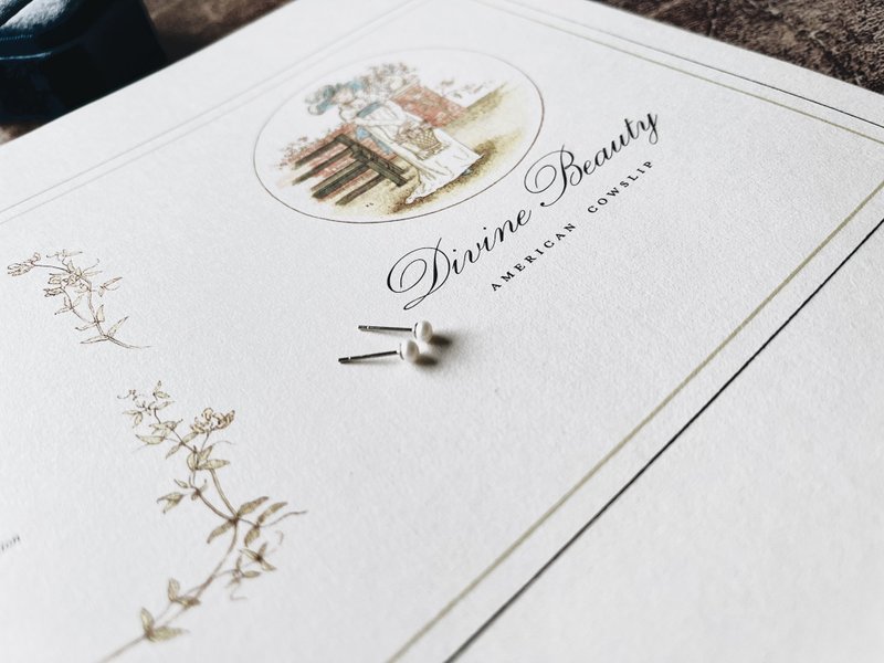 Enko | 蒙特雷的天空 优雅白珍珠  925 银耳针耳夹 - 耳环/耳夹 - 半宝石 白色