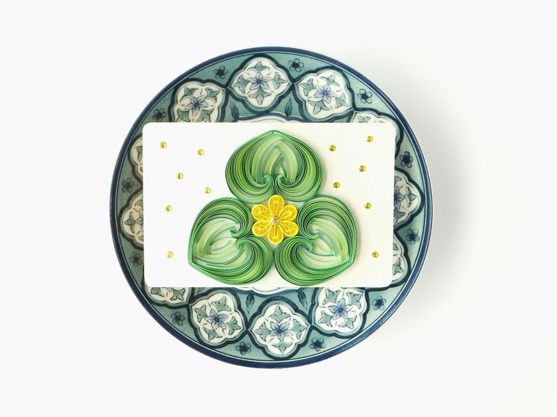 手作卷纸卡片-包粽 幸运粽子万用卡 明信片 - 卡片/明信片 - 纸 绿色