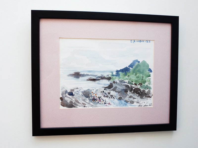 水彩原画作品 环岛旅行-花莲写生 - 海报/装饰画/版画 - 纸 黑色