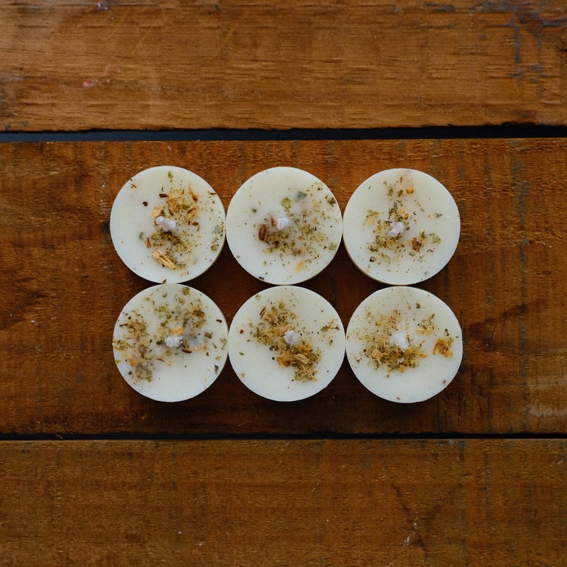 SALE | 植物草药祝福烛盏6入 秘鲁圣木 - 蜡烛/烛台 - 蜡 白色