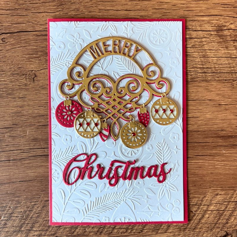 MERRY Christmas 圣诞吊饰 圣诞卡 - 卡片/明信片 - 纸 红色