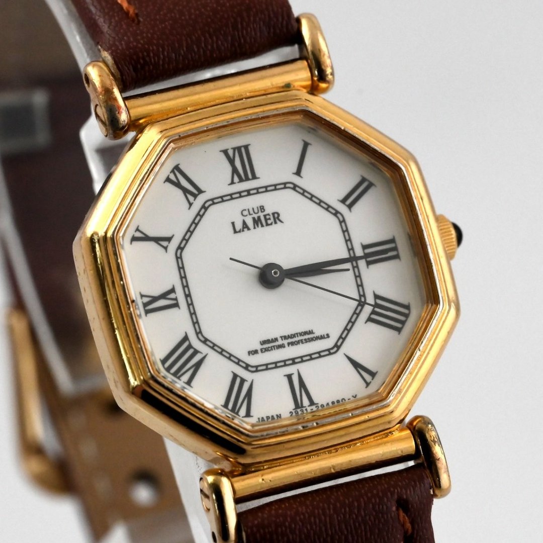 CITIZEN CLUB LAMER 2931-293096 女款石英腕表 罗马数字 表盘 八角形 手表 - 女表 - 不锈钢 白色