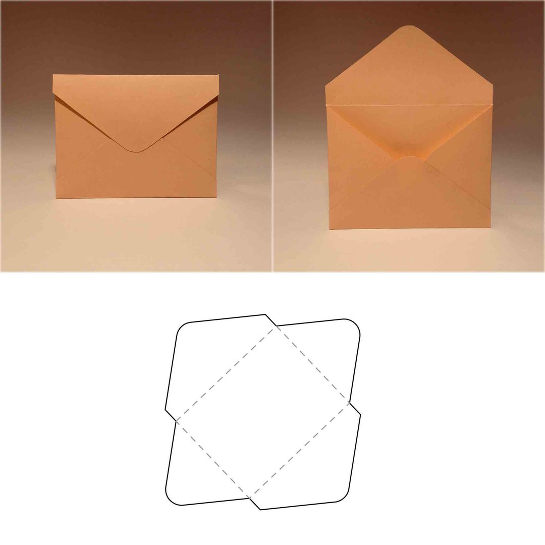 Envelope template, envelope svg, envelope pdf, envelope printable, SVG, PDF, DXF - 图文模板设计 - 其他材质 