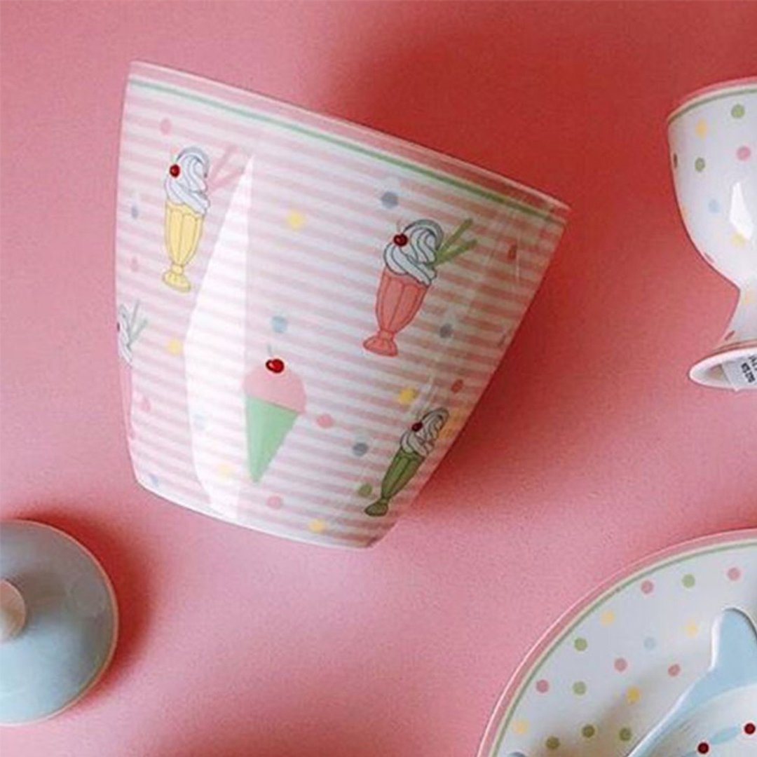 【2件7折】丹麦GreenGate Isa pale pink 拿铁杯 - 咖啡杯/马克杯 - 瓷 粉红色