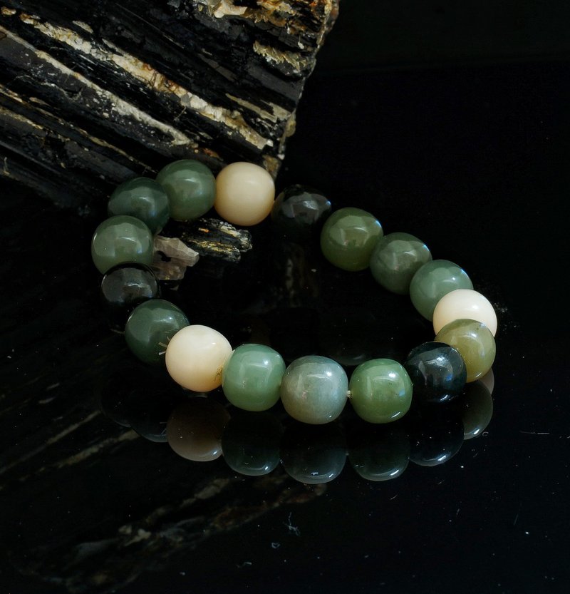和田玉 11.2mm 手链 ( Nephrite Bracelet 11.2mm ) - 手链/手环 - 玉石 
