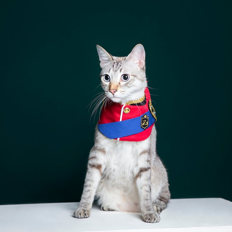 王者风范系列 - 皇家王子军礼服-猫咪订制款 - 衣/帽 - 棉．麻 红色