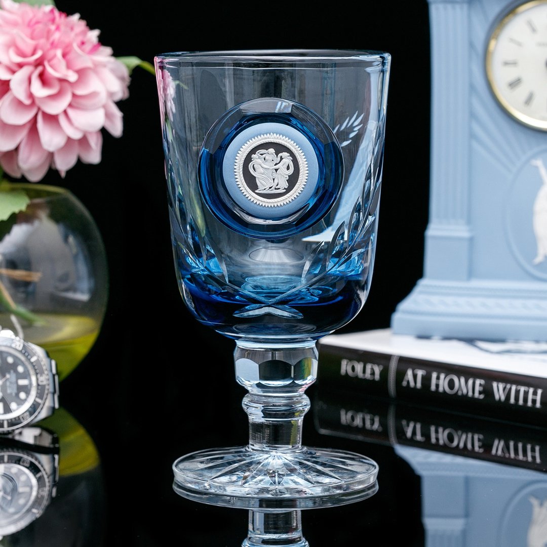 【三女神的典雅祝酒】wedgwood 限量手工雕花水晶杯 酒杯香槟杯 - 酒杯/酒器 - 水晶 