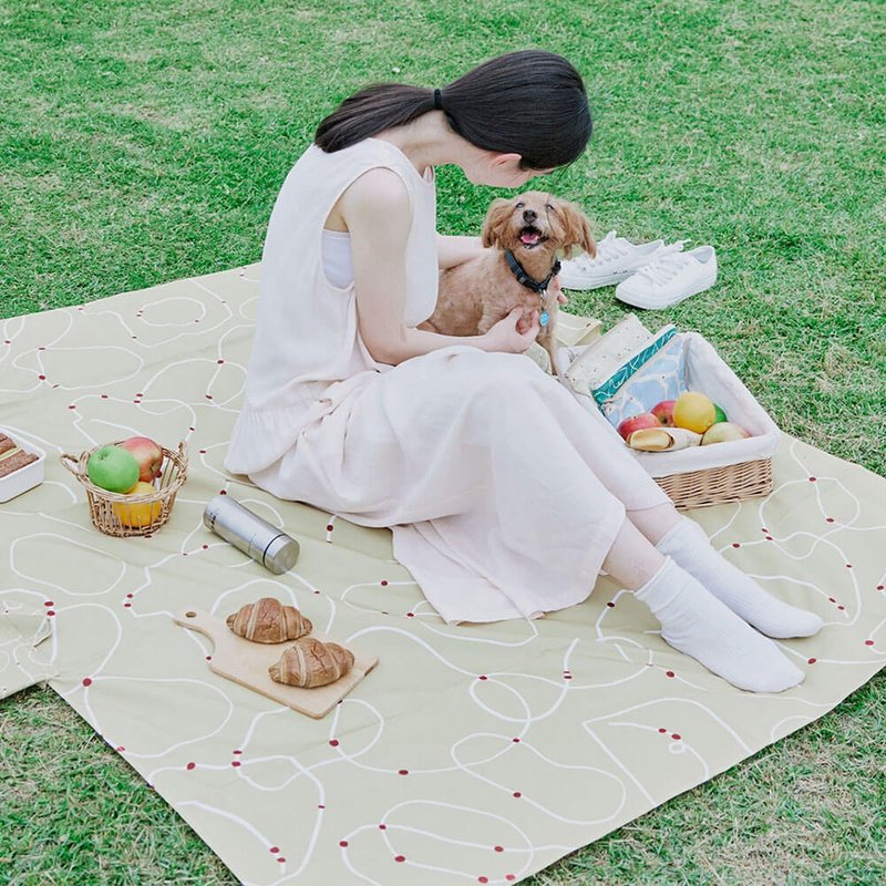 野餐垫(含收纳袋)/大地旅人/路线漠棕 防水万用垫 - 野餐垫 - 防水材质 卡其色