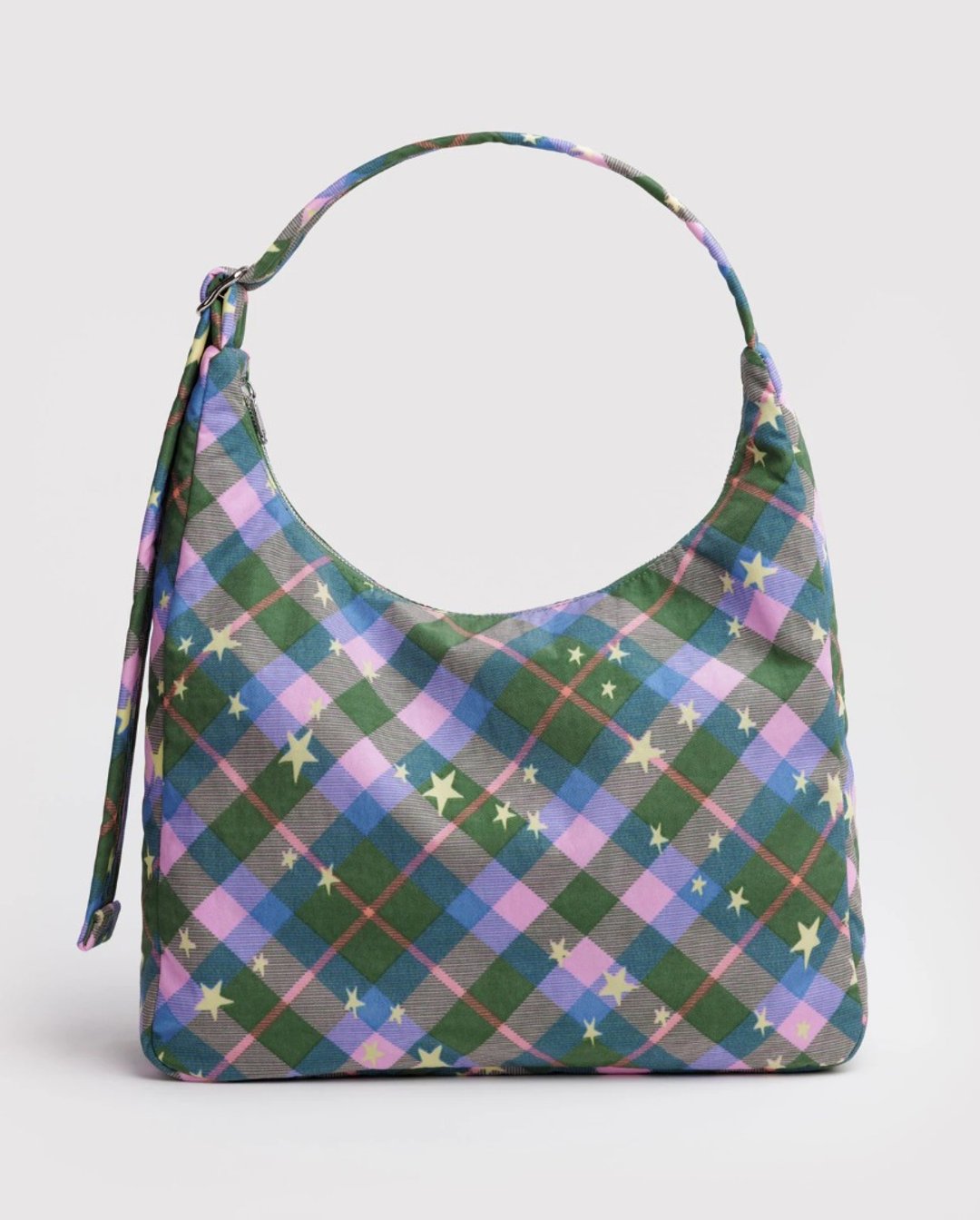 BAGGU - 尼龙肩背包 大尺寸 - Green Star Plaid - 侧背包/斜挎包 - 防水材质 多色