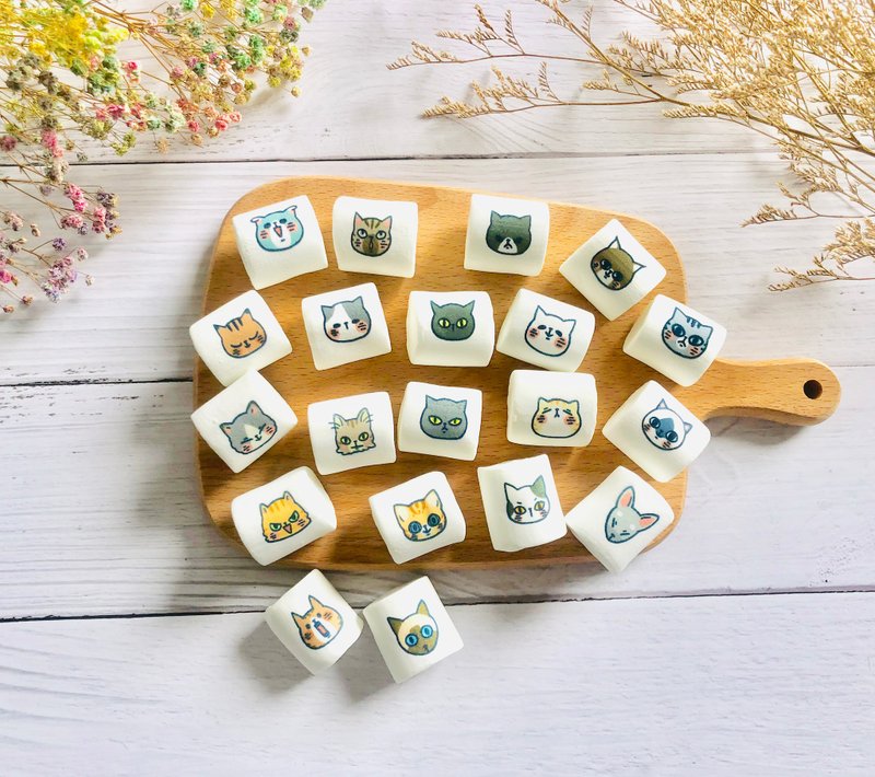 萌萌哒大头猫棉花糖 (10颗) - 零食/点心 - 新鲜食材 
