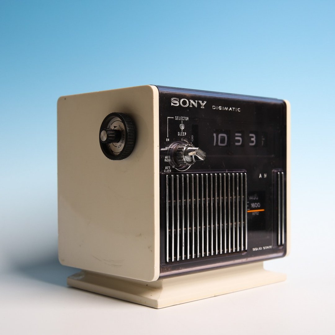 桑惠商号  日本 早期 SONY Digimatic Vintage翻页广播时钟 闹钟 - 时钟/闹钟 - 塑料 多色