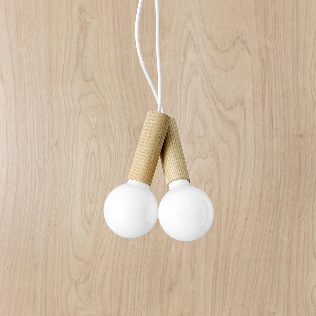 CHERRY Pendant Lamp | 木制磁性组合吊灯 | 原木 - 灯具/灯饰 - 木头 卡其色