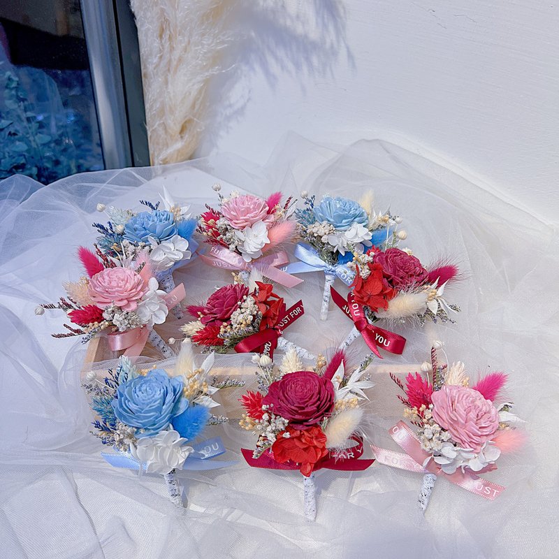 FengFlower 【手工索拉花胸花】干燥花/不凋花/婚礼 - 干燥花/捧花 - 植物．花 