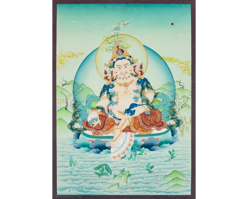 手绘财神赞巴拉唐卡 | 西藏财富之神  象征繁荣与富足 - 墙贴/壁贴 - 其他材质 多色