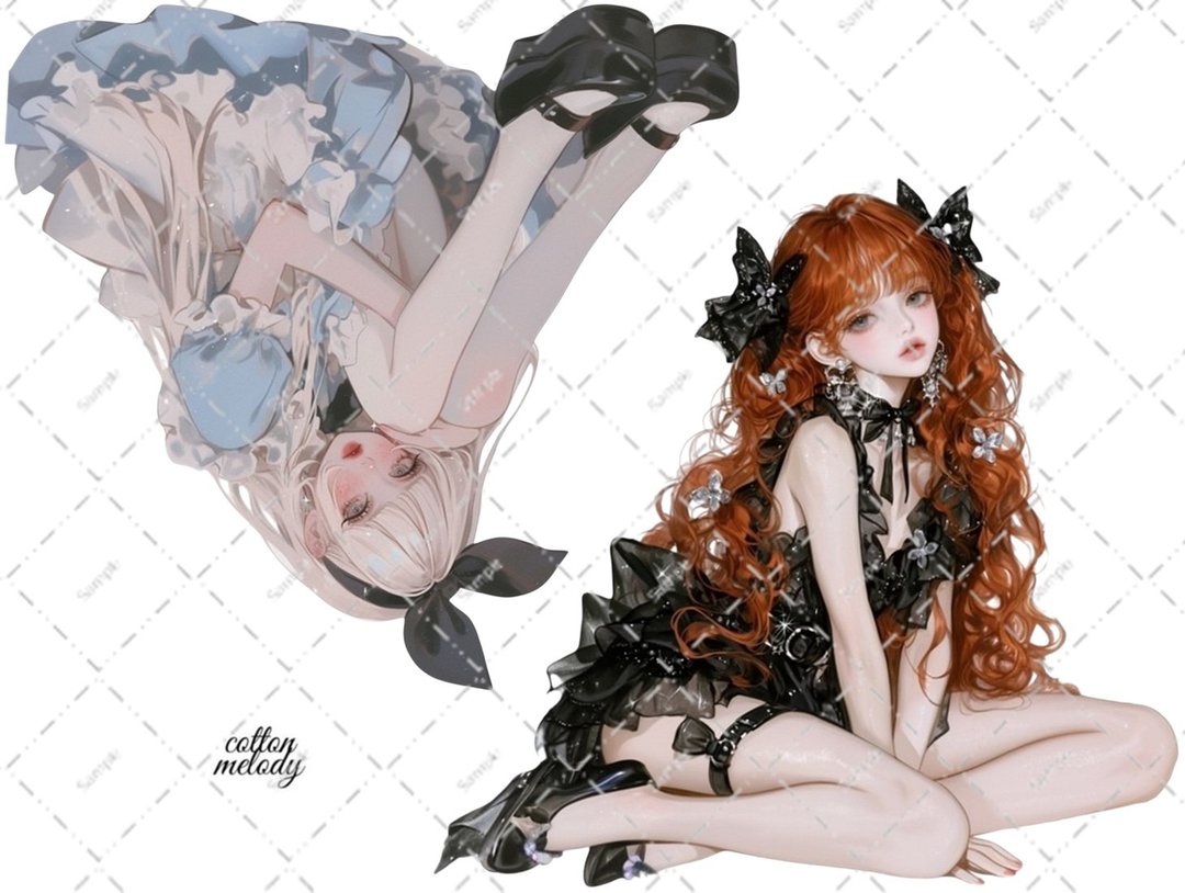 original sticker no.5821 人物贴纸 原创贴纸 女孩贴纸 原创人物贴纸 - 贴纸 - 纸 