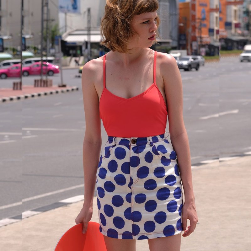 APRILPOOLDAY / DOT.DOT.DOT / M - 裙子 - 其他材质 蓝色