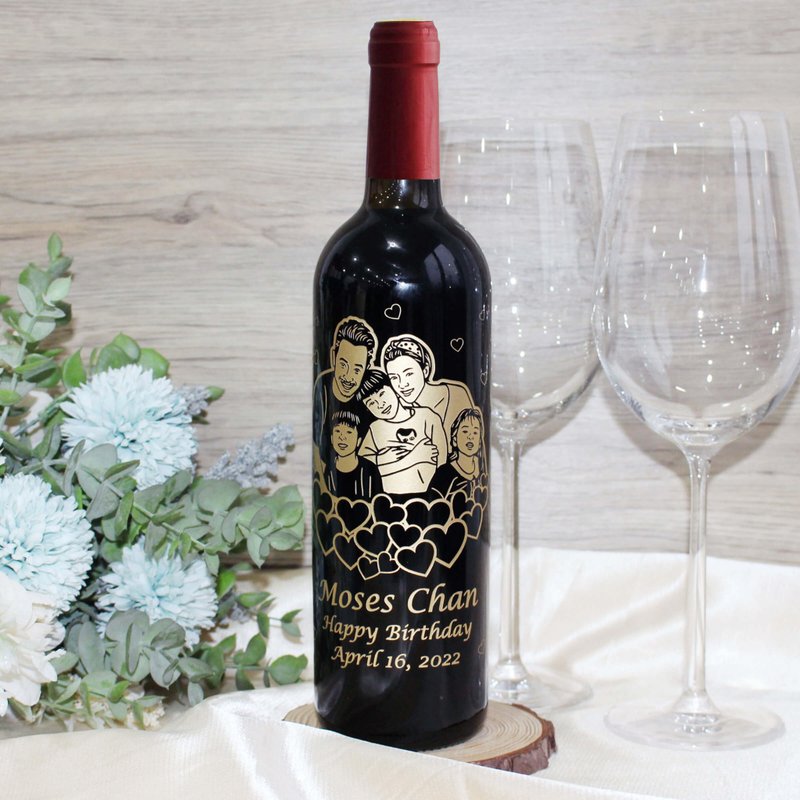 Portrait人像系列|订制个性化红酒—雕刻 - 酒类 - 玻璃 