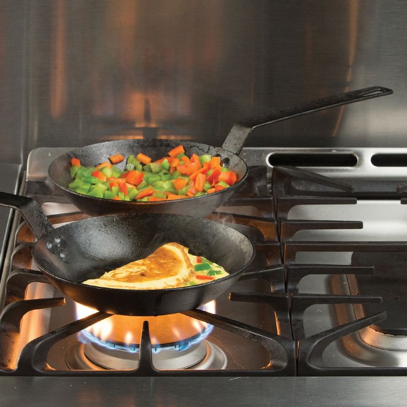 美国LODGE 美国制高碳钢长柄平底煎锅-20cm - 锅具/烤盘 - 其他金属 黑色