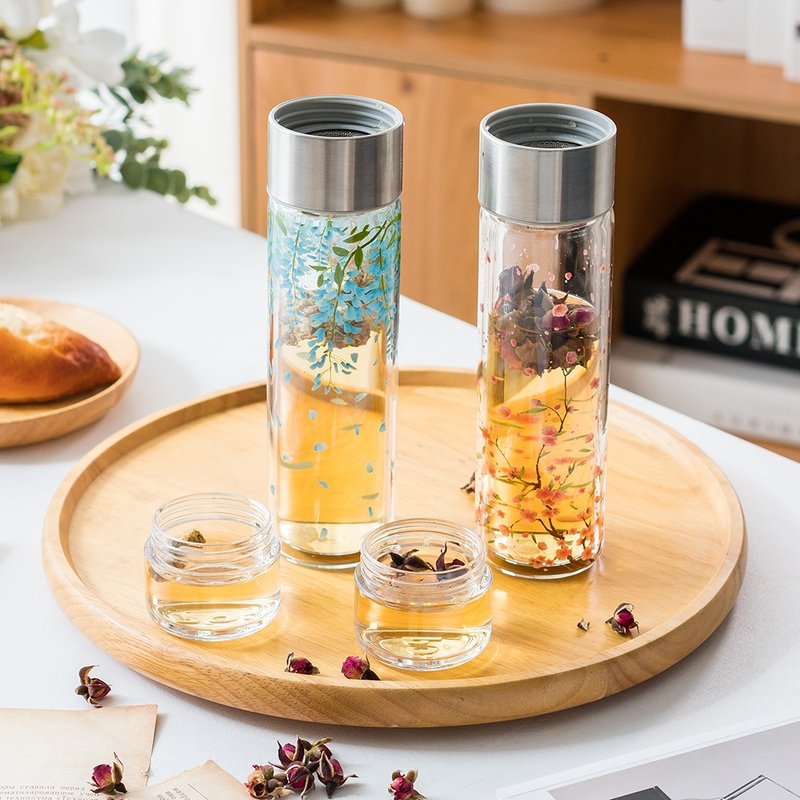 【女生礼物】双层外用玻璃瓶 泡茶 隔热 保温 200ml 七夕情人节 - 水瓶/水壶 - 玻璃 多色