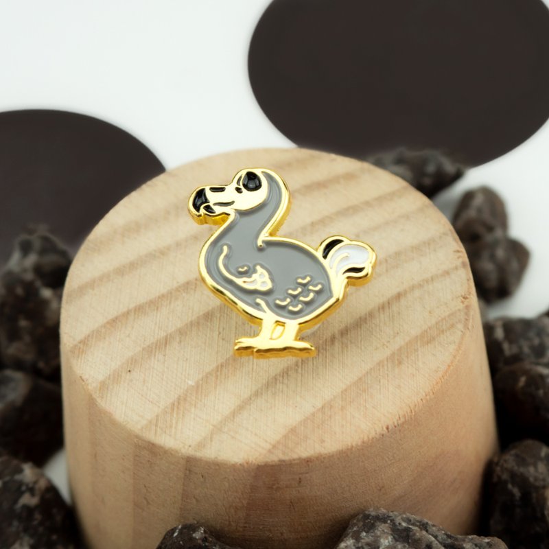 Dead Dodo Enamel Pin - 胸针 - 其他金属 灰色