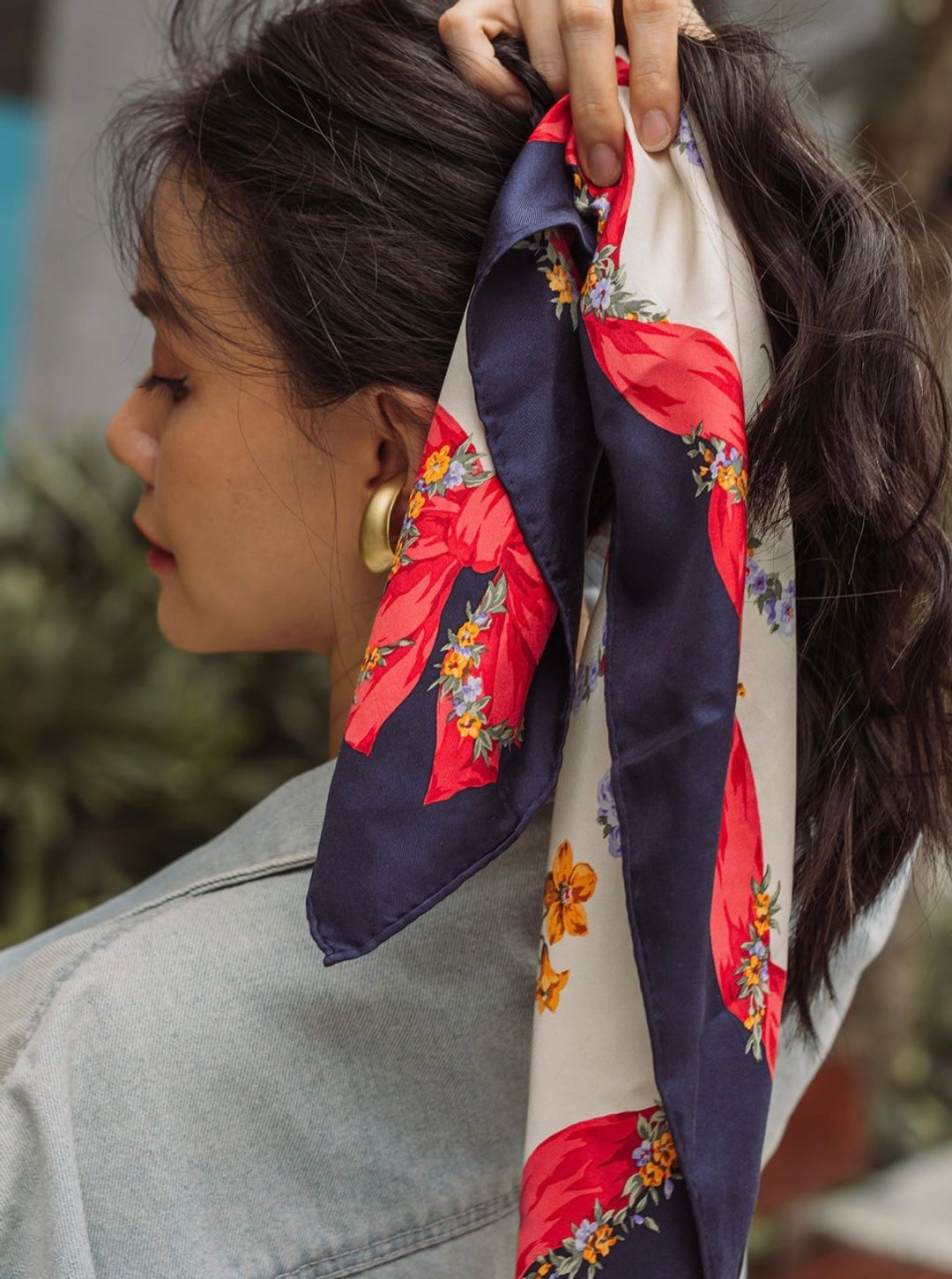 Dior花朵logo缎带丝巾/ Dior Floral Silk Scarf - 丝巾 - 丝．绢 多色