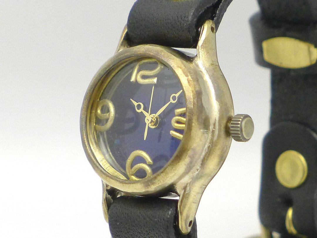 Lady on Time-B Blue Dial HandCraftWatch Lady's Brass (305B BL / BK) - 女表 - 宝石 蓝色