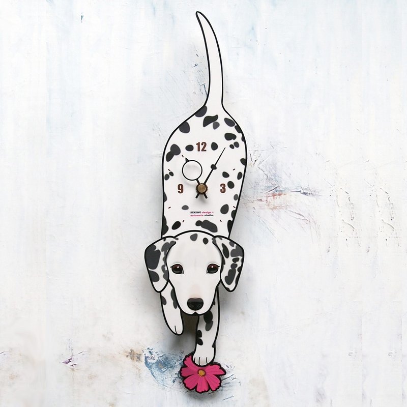 D-68 大麦町 - 动物造型钟摆钟 - 时钟/闹钟 - 木头 白色