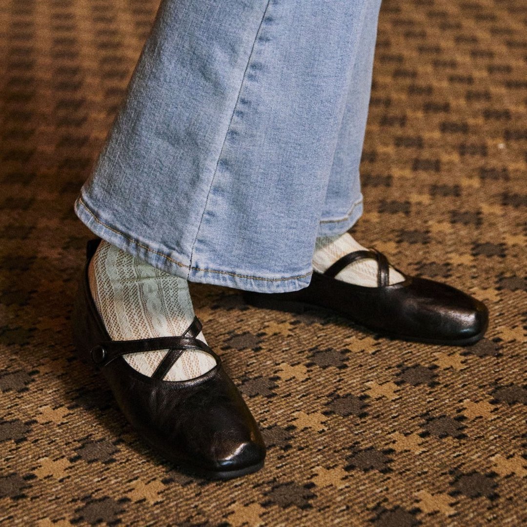 PRE-ORDER SPUR Elastic String Maryjane Flat -UA9031BK - 其他女款皮鞋 - 其他材质 