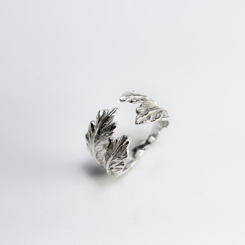 展翅双羽戒指 - 戒指 - 纯银 银色