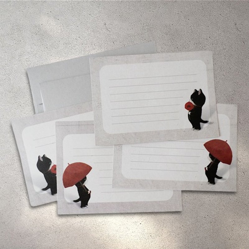 伫立的猫咪（迷你信纸组 / 卡片组） - 卡片/明信片 - 纸 