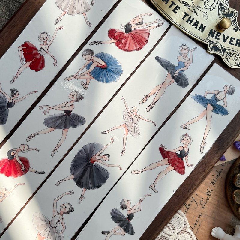 指尖芭蕾 芭蕾舞女孩 PET 和纸胶带 - 纸胶带 - 其他材质 红色