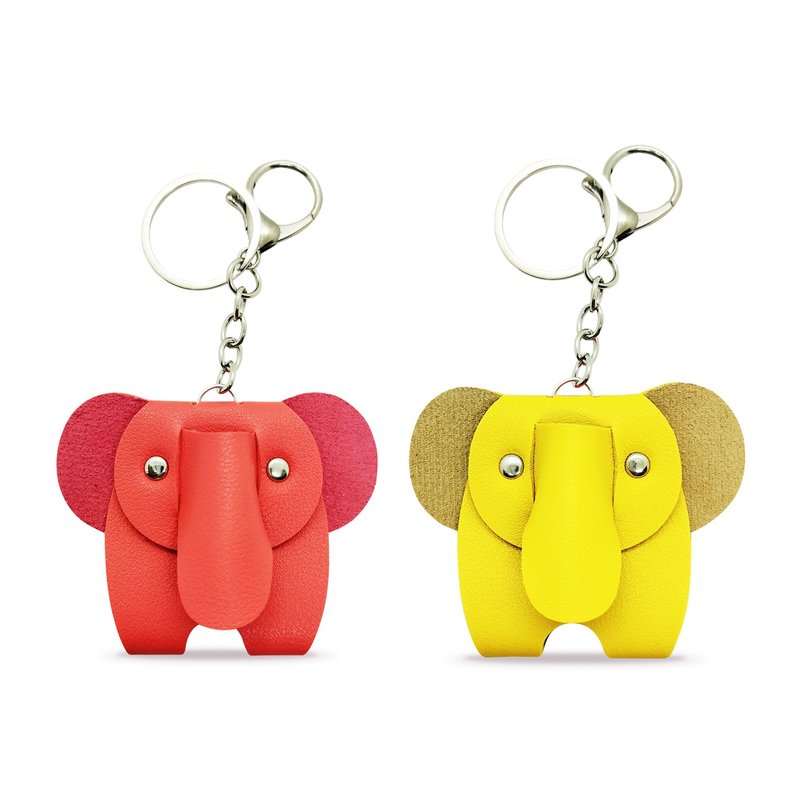 Worpi 大象造型钥匙圈组 红色 黄色 - 钥匙链/钥匙包 - 人造皮革 红色