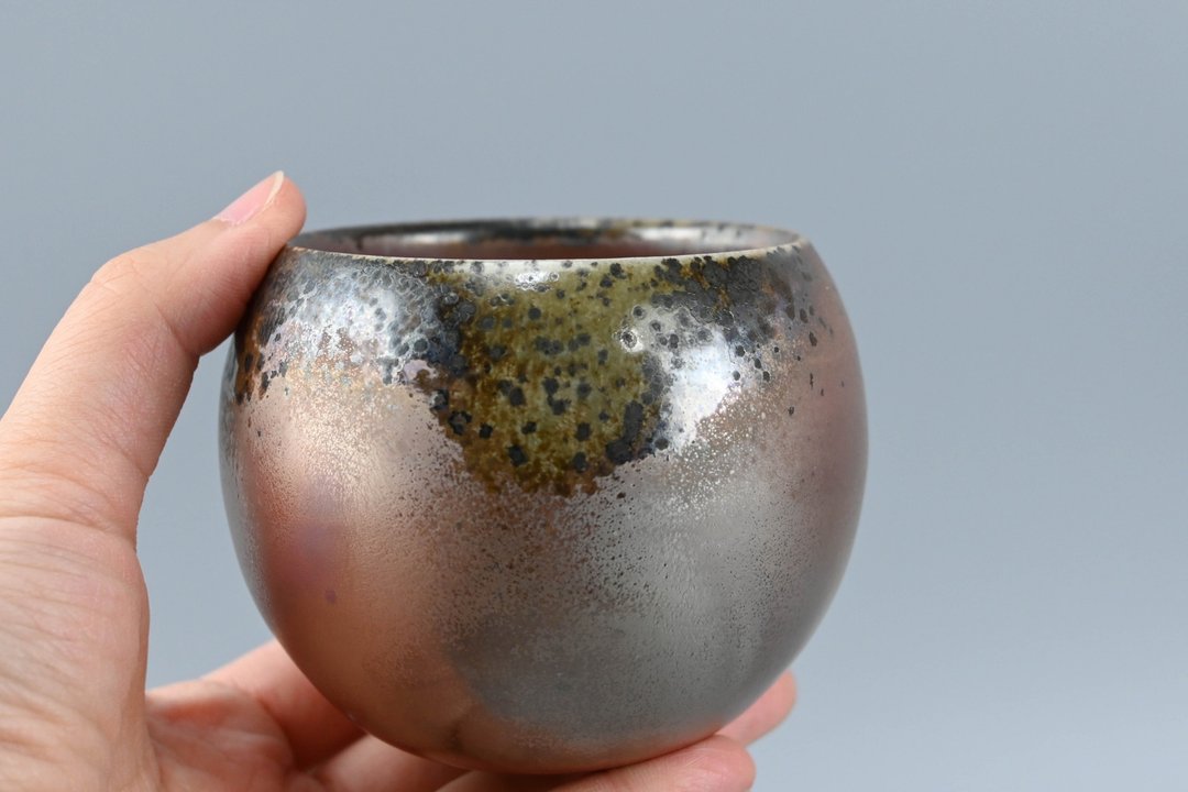 柴烧大玉丸杯 主人杯【臻麟陶艺】 - 茶具/茶杯 - 陶 