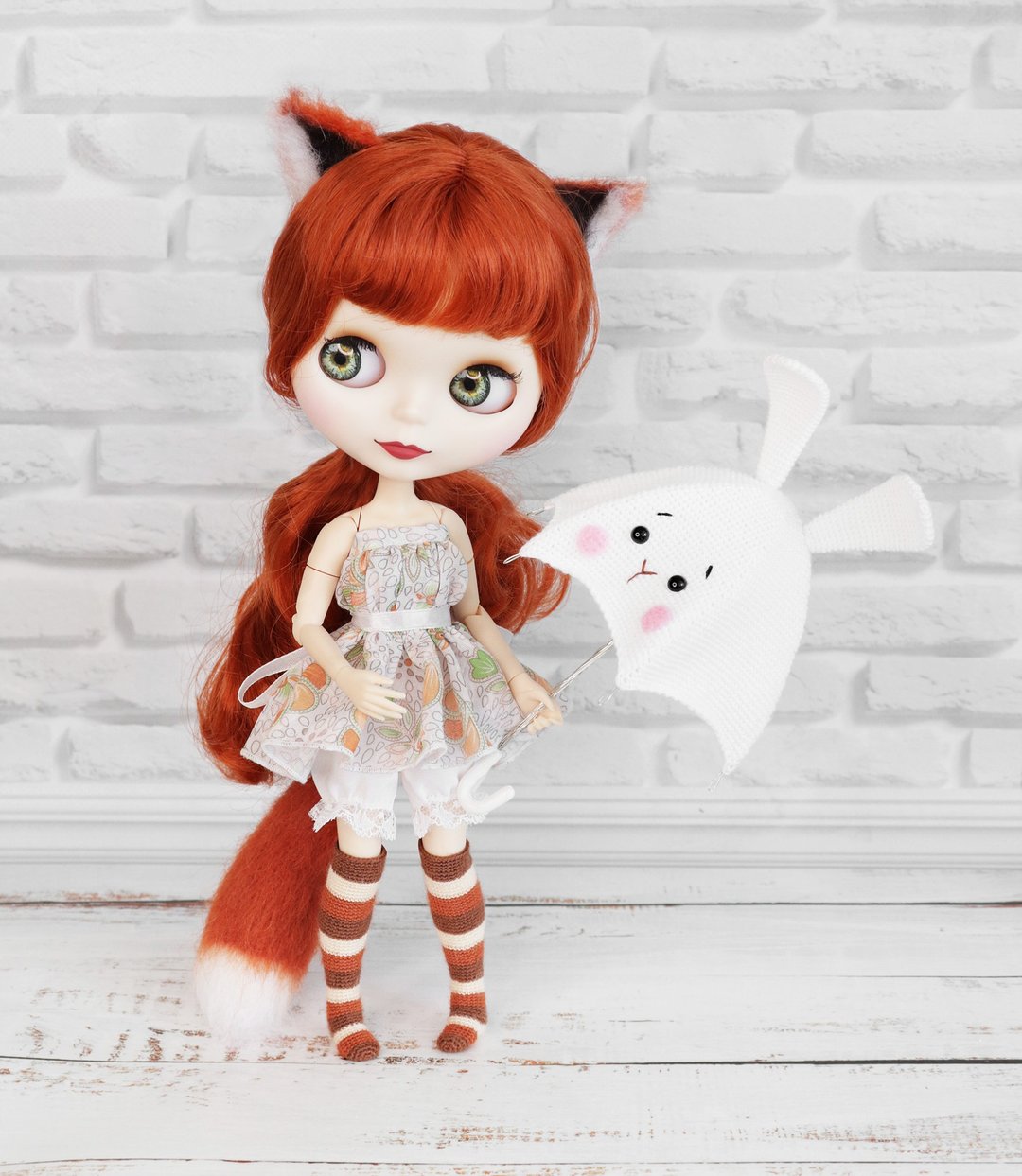 Crochet pattern Fox outfit for Blythe, PDF Digital Download, DIY tutorial - 手工艺教程/工具书 - 其他材质 