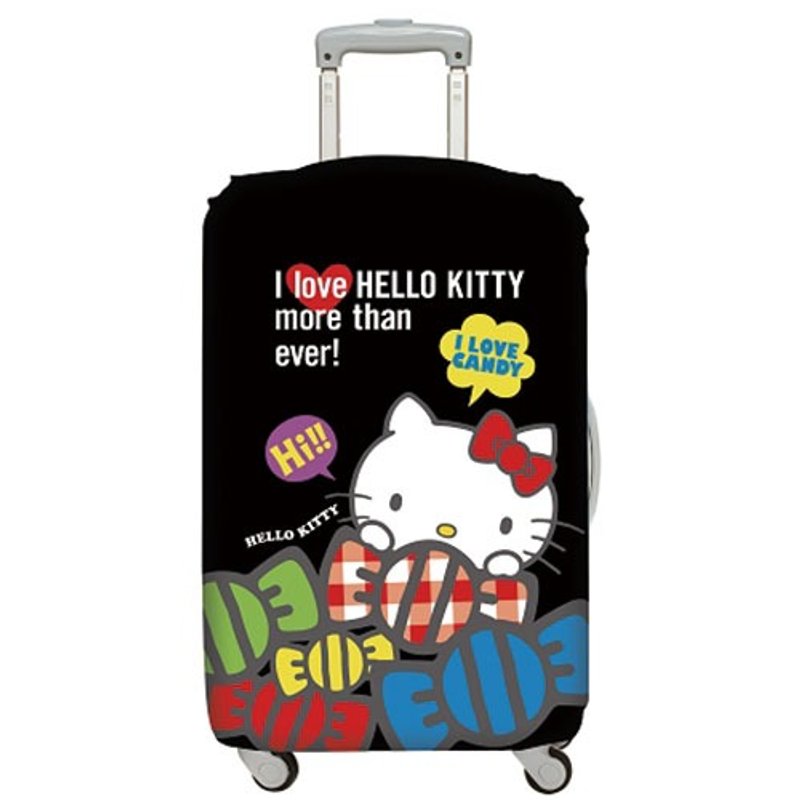 LOQI 行李箱外套│Hello Kitty 酷黑M号 I 行李箱套 - 行李箱/行李箱保护套 - 其他材质 黑色