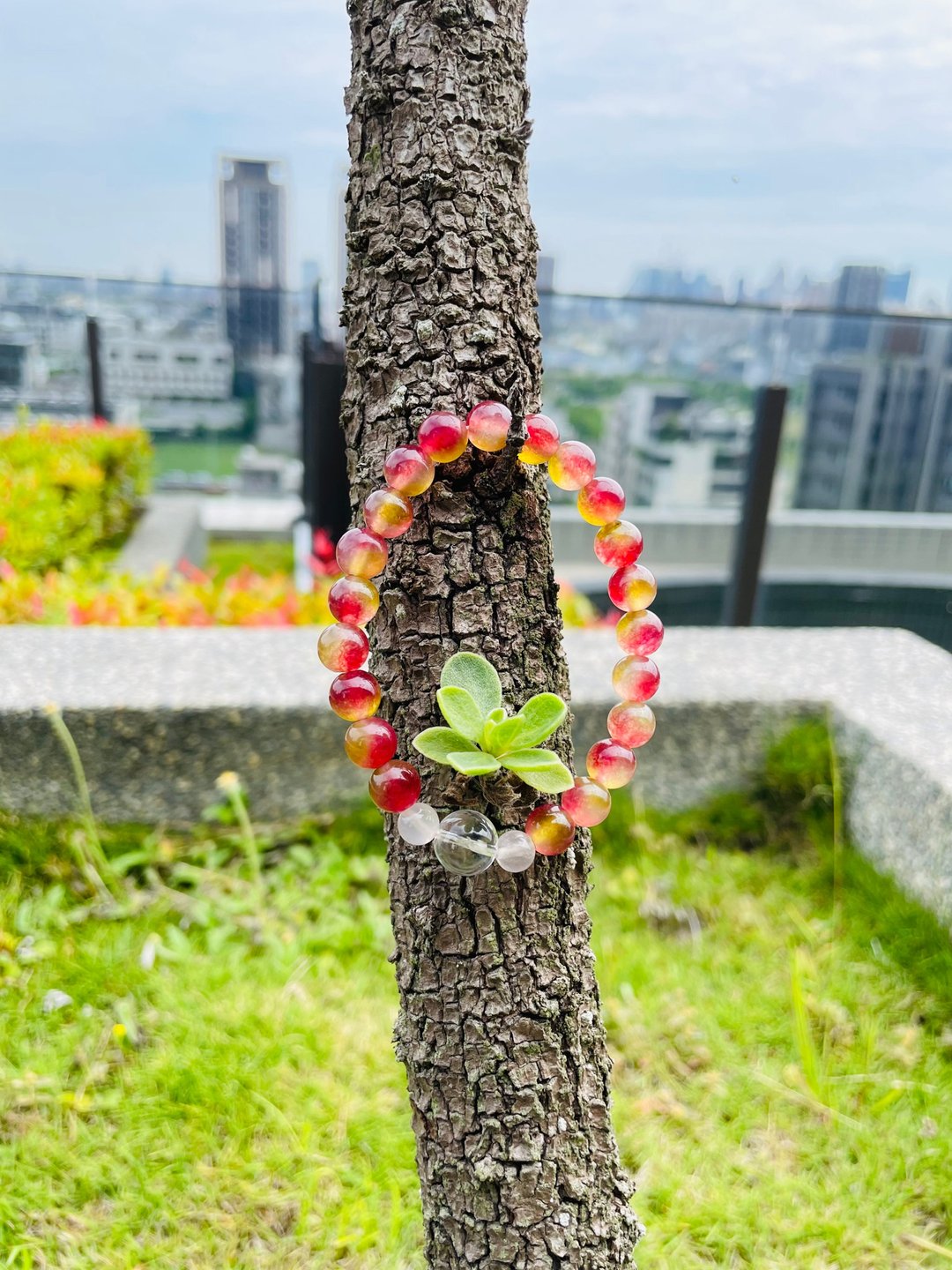 蓦然(手环系列)西瓜晶--平稳心情 - 手链/手环 - 水晶 红色
