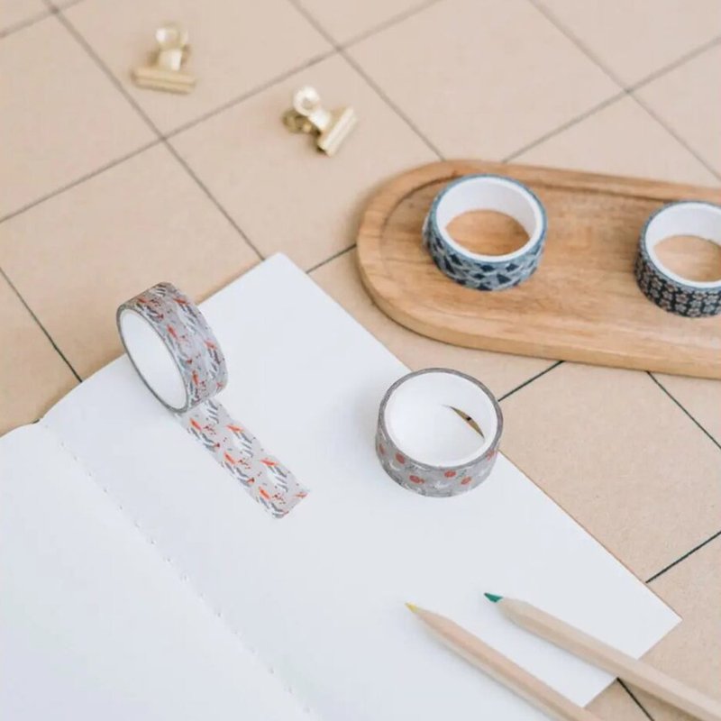 【浮世绘】葛饰北斋和风纸胶带/KOKONOTE/HOKUSAI - 纸胶带 - 纸 多色