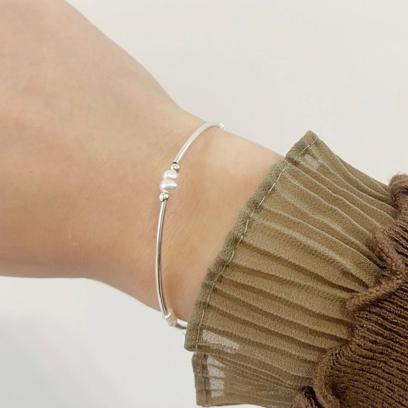 Lily Valley 宁静午后 | 手工串珠手环 - 手链/手环 - 半宝石 银色