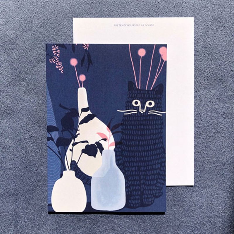 VASE・假装是个花瓶 明信片 - 卡片/明信片 - 纸 蓝色