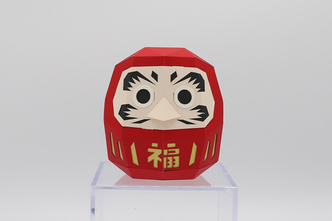 【bog craft 】KAKUKAKU 立体折纸招福达摩 / S / 红 - 木工/竹艺/纸艺 - 纸 